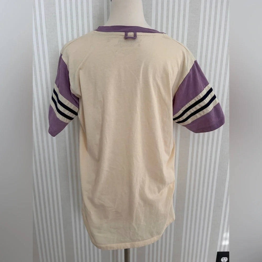 Taylor Swift Meet Me At Midnight Lavender Haze Cream & Purple Ringer Tee - Picture 6 of 9